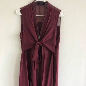 AllSaints Jayda Silk Dress Purple